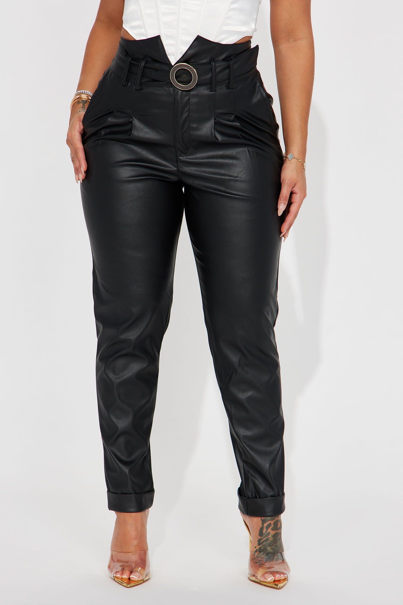 Taking Time Faux Leather Pant - Black sold by Fashion Nova product image thumbnail 2