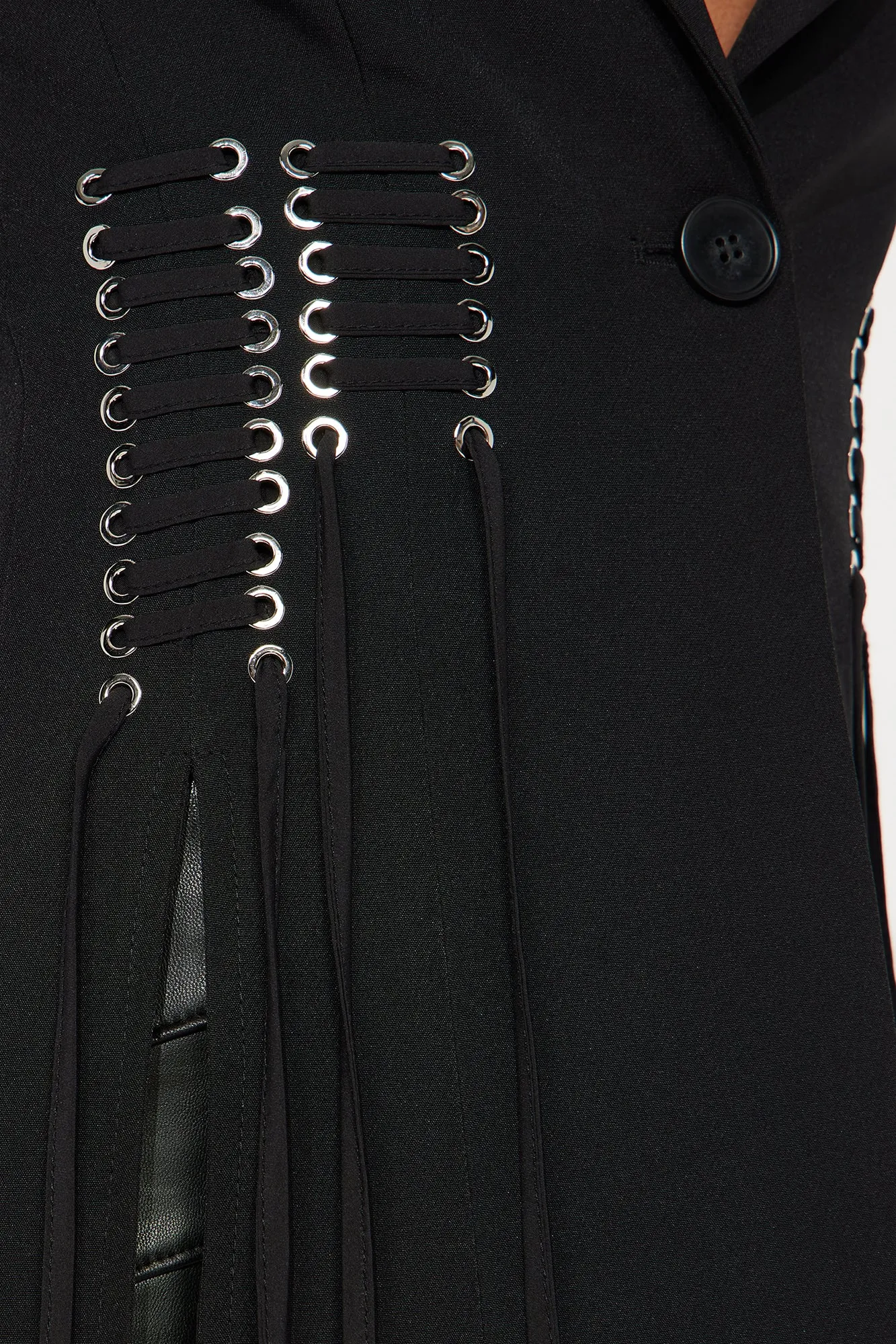 Get To The Point Lace Up Blazer - Black sold by Fashion Nova product image thumbnail 3