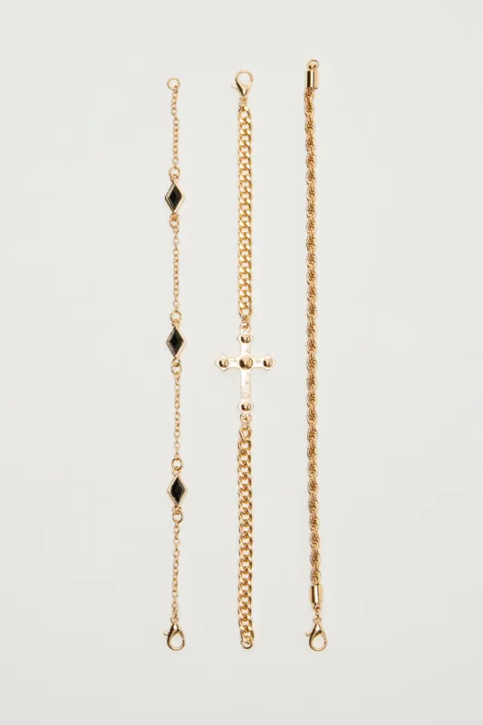 Lost And Found Bracelet Set - Gold sold by Fashion Nova