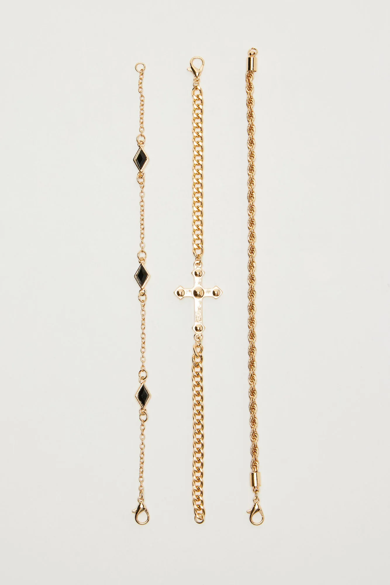 Lost And Found Bracelet Set - Gold sold by Fashion Nova