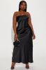 Emma Satin Maxi Dress - Black sold by Fashion Nova