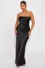 Emma Satin Maxi Dress - Black sold by Fashion Nova