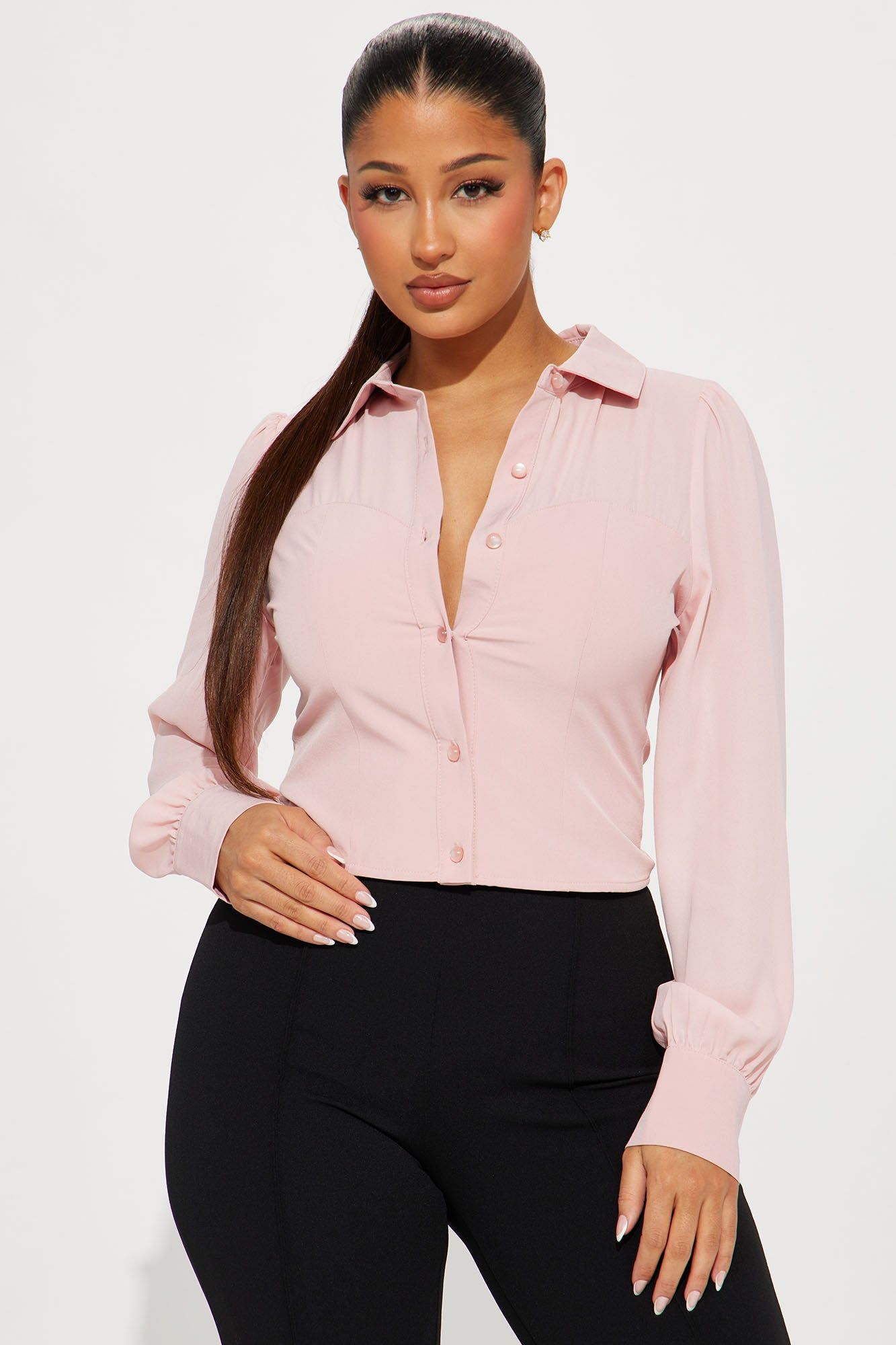 A Way With Words Shirt - Blush sold by Fashion Nova