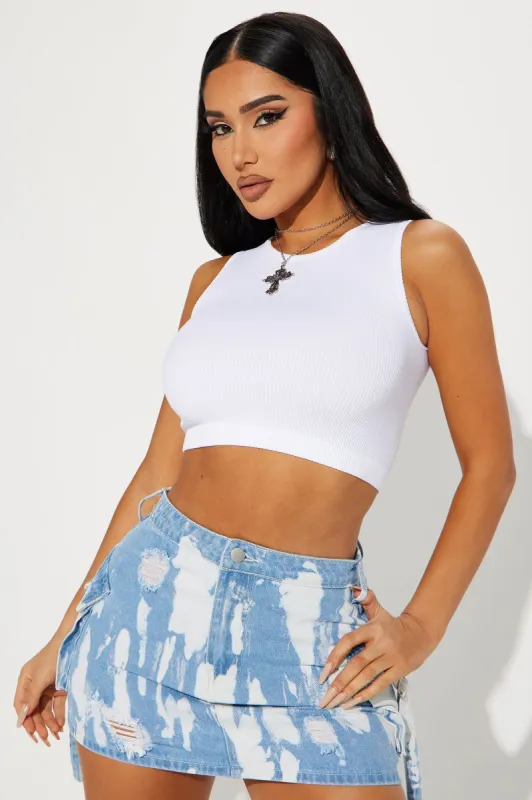 Celine Crop Top - White sold by Fashion Nova