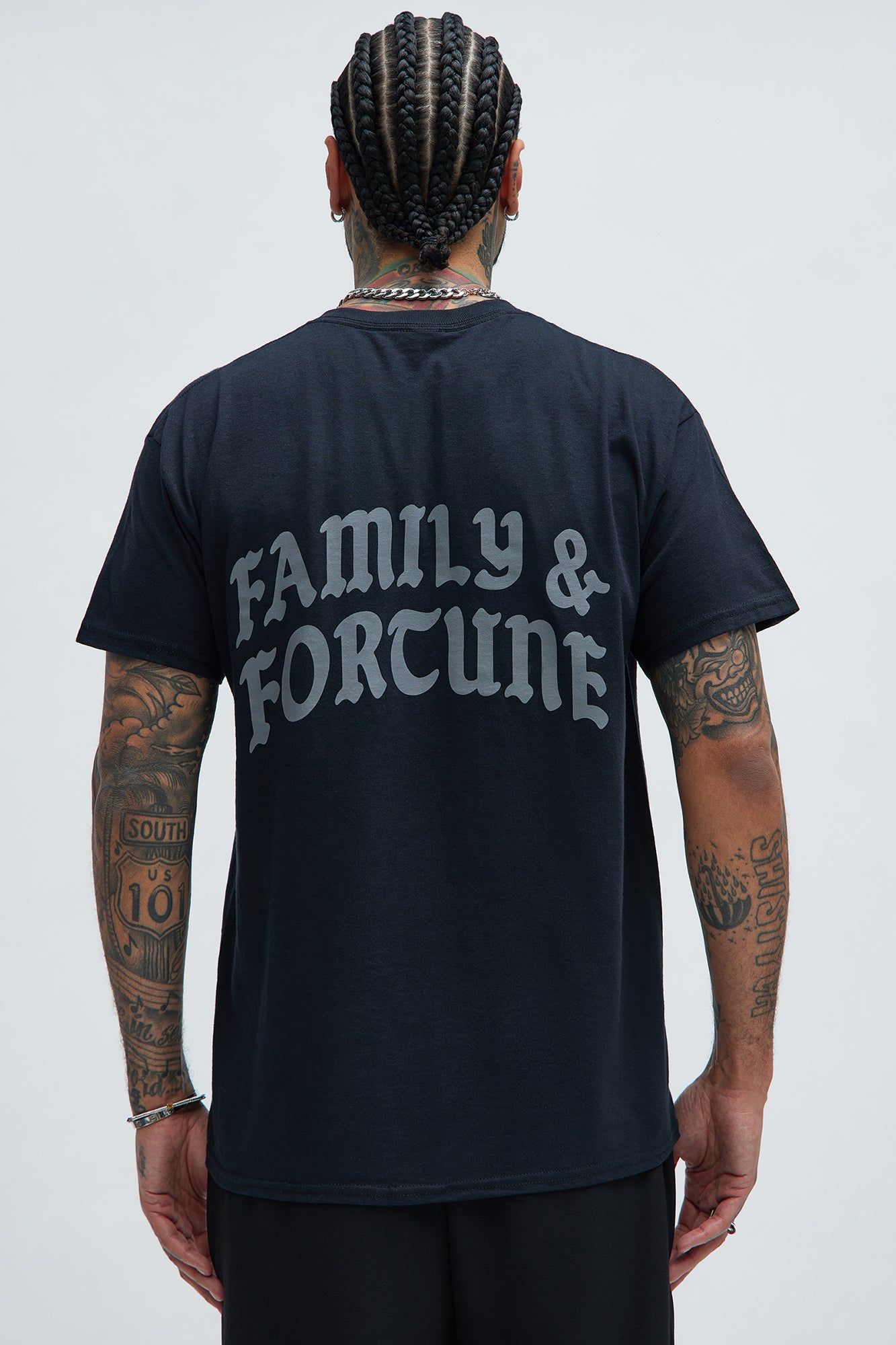 God Bless The Fam Short Sleeve Tee - Black sold by Fashion Nova product image thumbnail 4