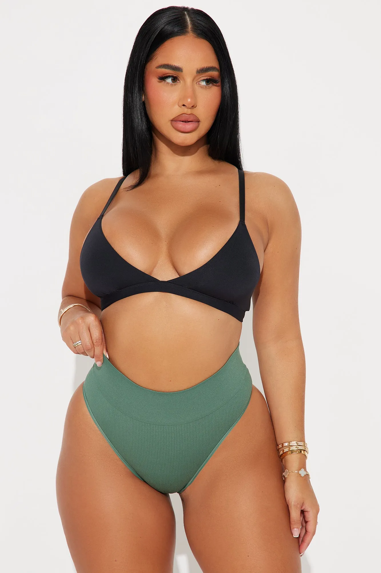 Me And You Seamless Ribbed Thong Panty - Hunter sold by Fashion Nova product image thumbnail 2