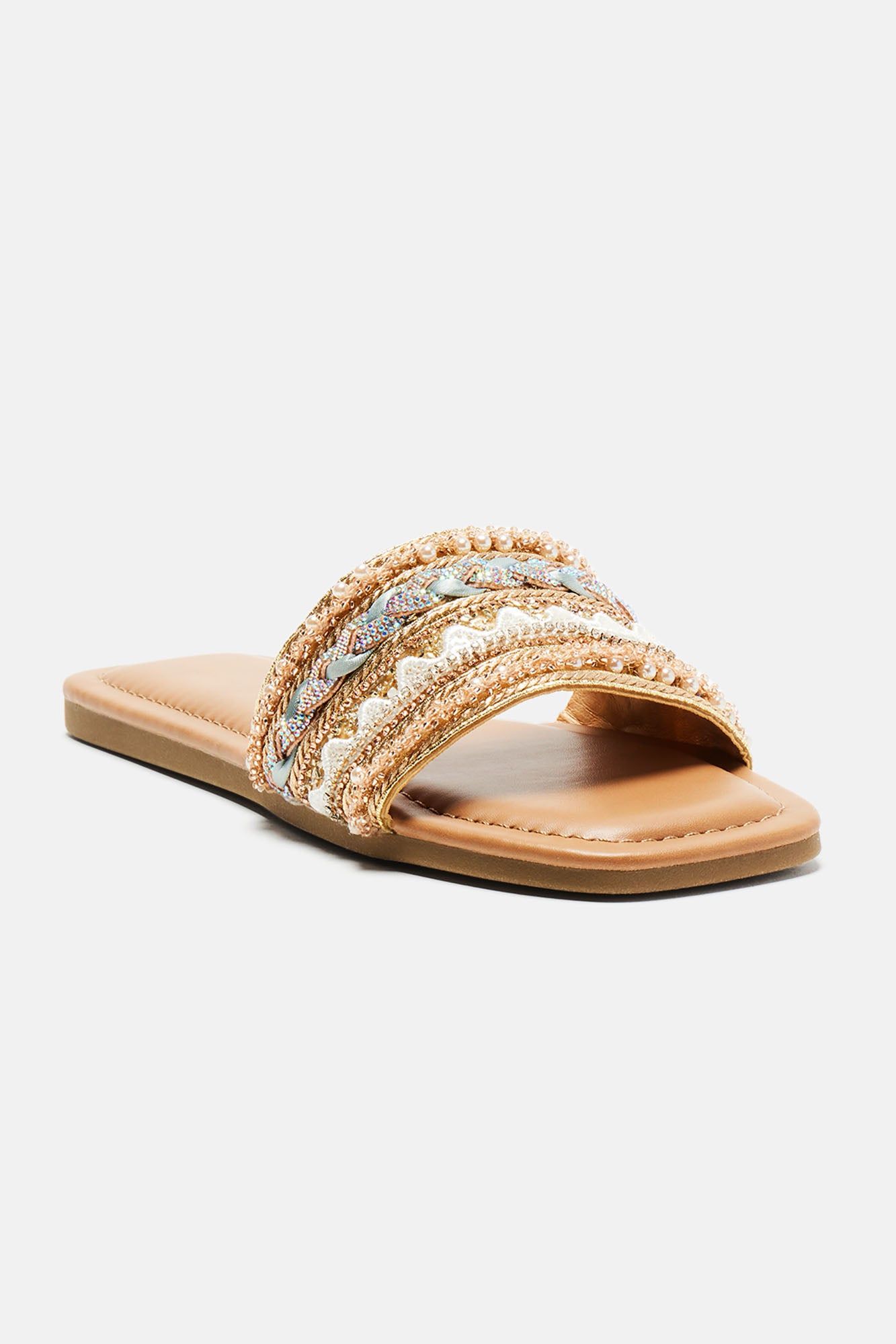 Coast To Coast Flat Sandals - Gold sold by Fashion Nova product image thumbnail 3