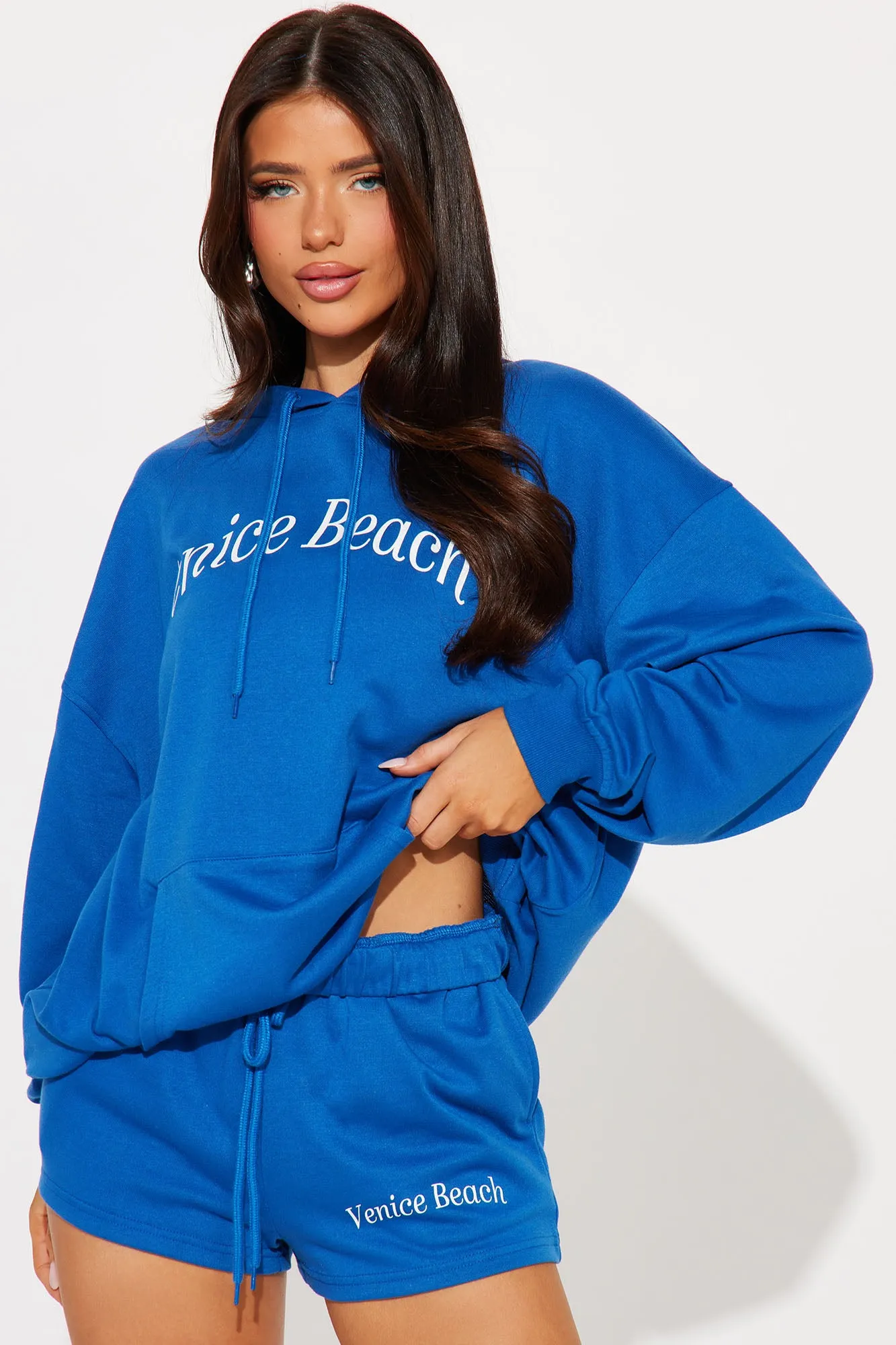 Venice Beach Chillin Short Set - Royal sold by Fashion Nova