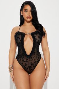 Call Me Kitty Mesh Bodysuit - Black sold by Fashion Nova