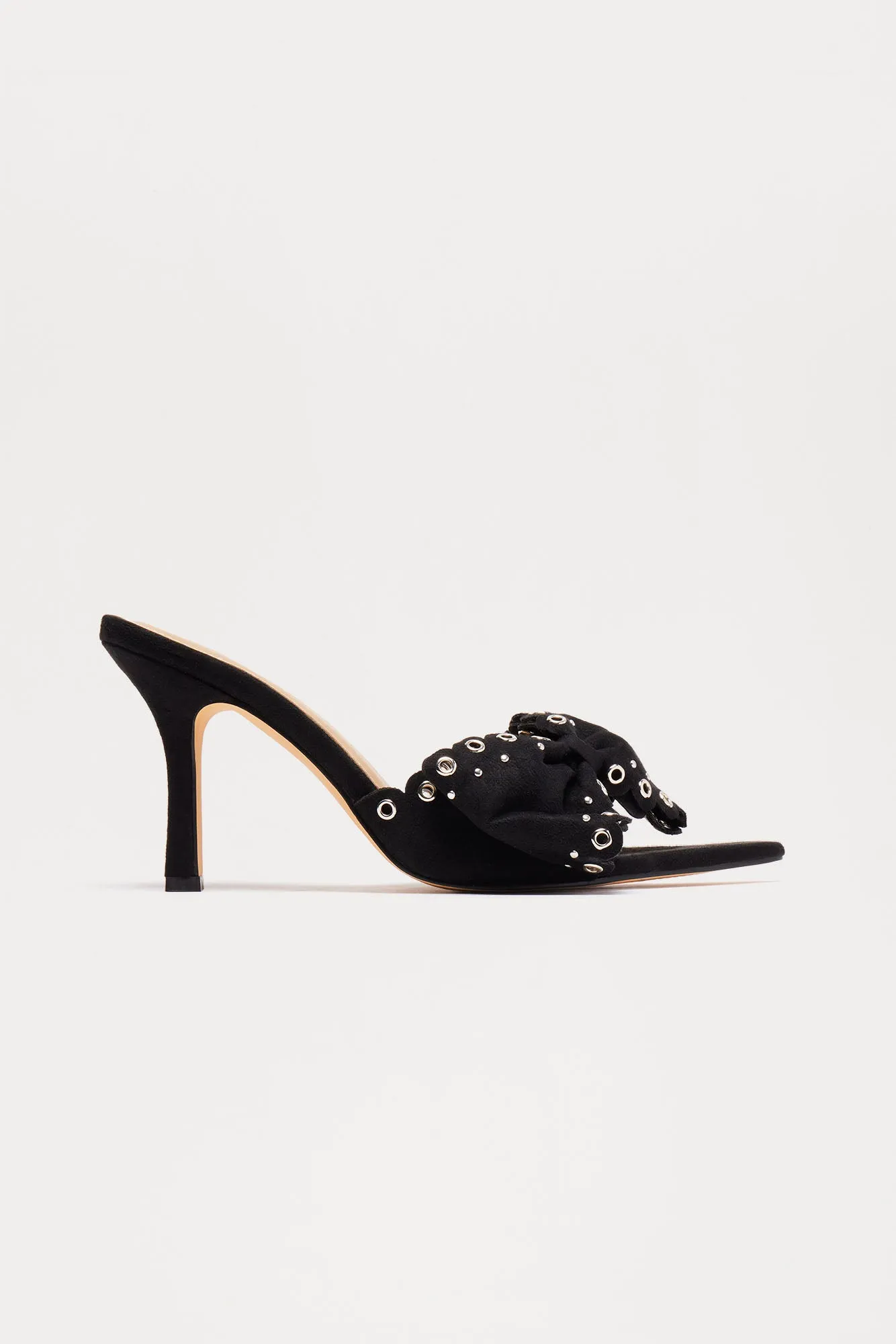 Eloise Bow Mules - Black sold by Fashion Nova