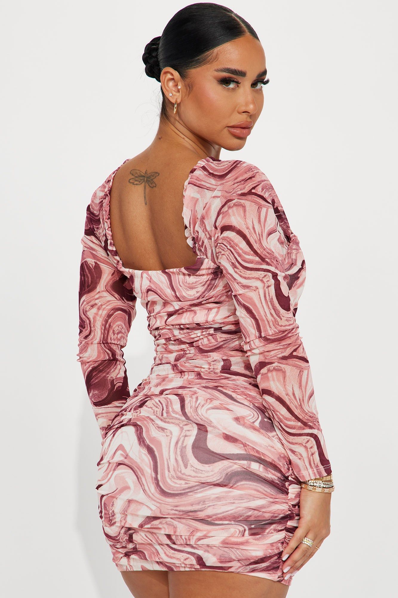 Lillian Mesh Mini Dress - Pink sold by Fashion Nova product image thumbnail 3