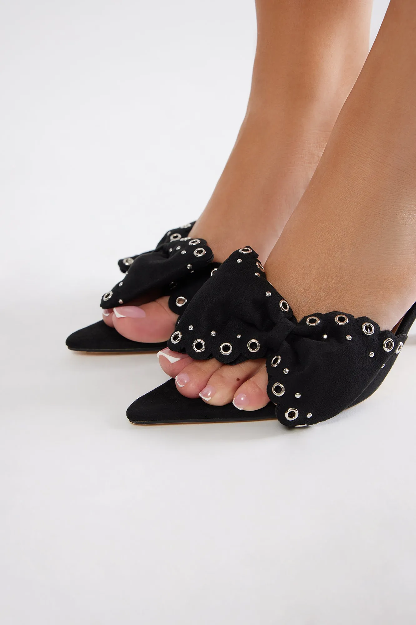 Eloise Bow Mules - Black sold by Fashion Nova product image thumbnail 4