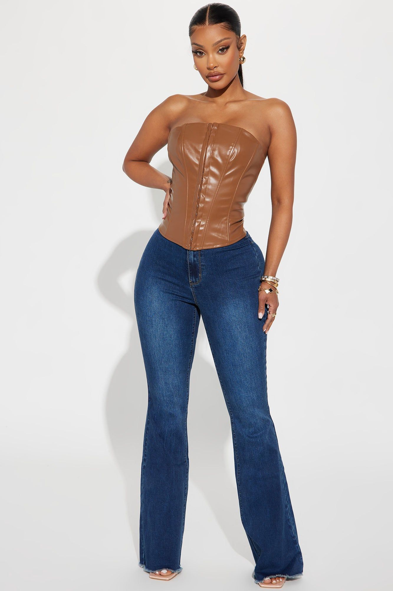 Glam Babe Corset Top - Mocha sold by Fashion Nova product image thumbnail 2