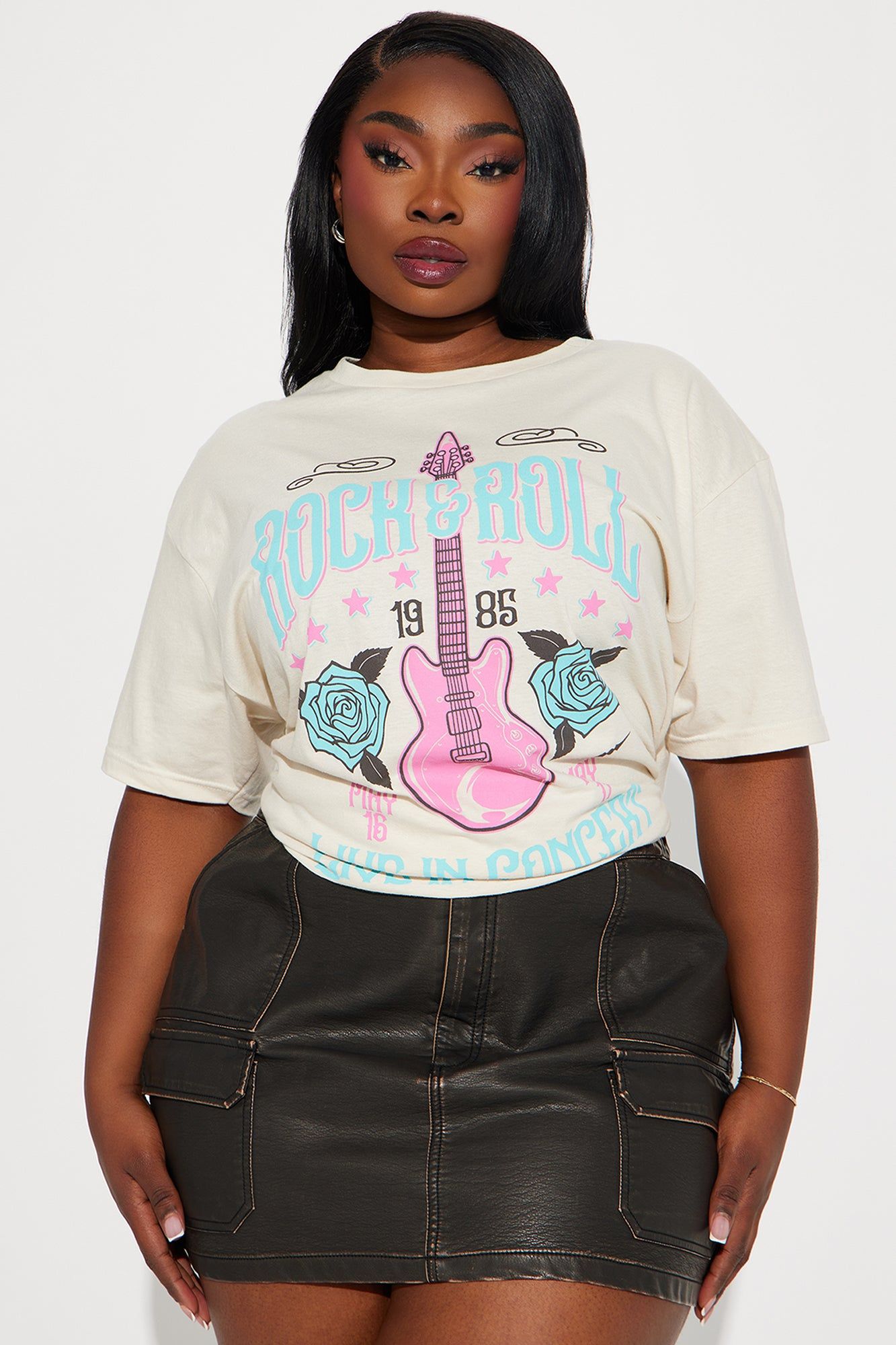 Live In Concert Rock Tee - Cream sold by Fashion Nova product image thumbnail 4