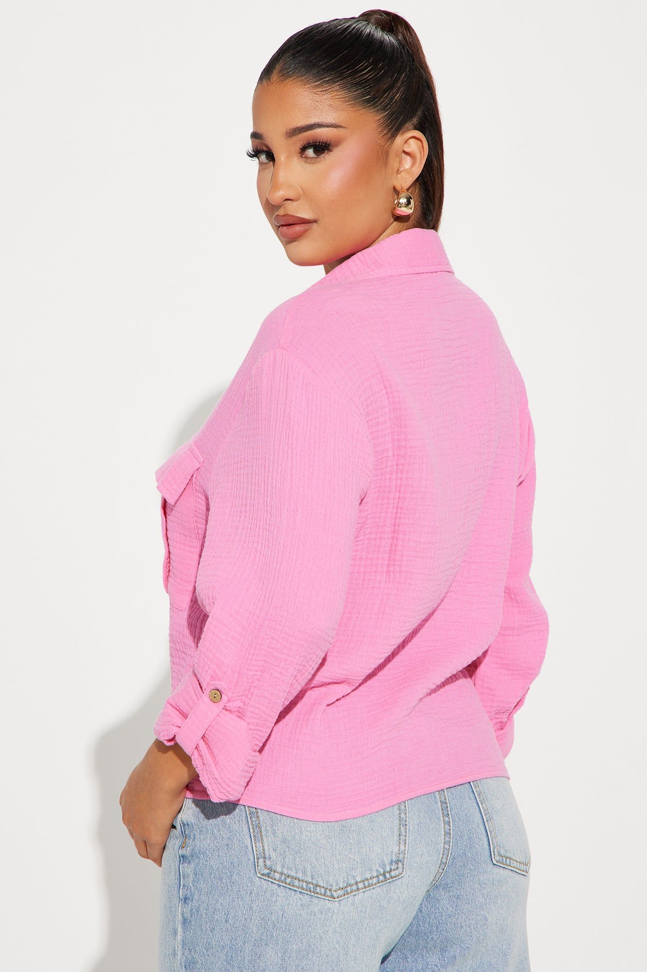 Huntington Shirt - Pink sold by Fashion Nova product image thumbnail 3