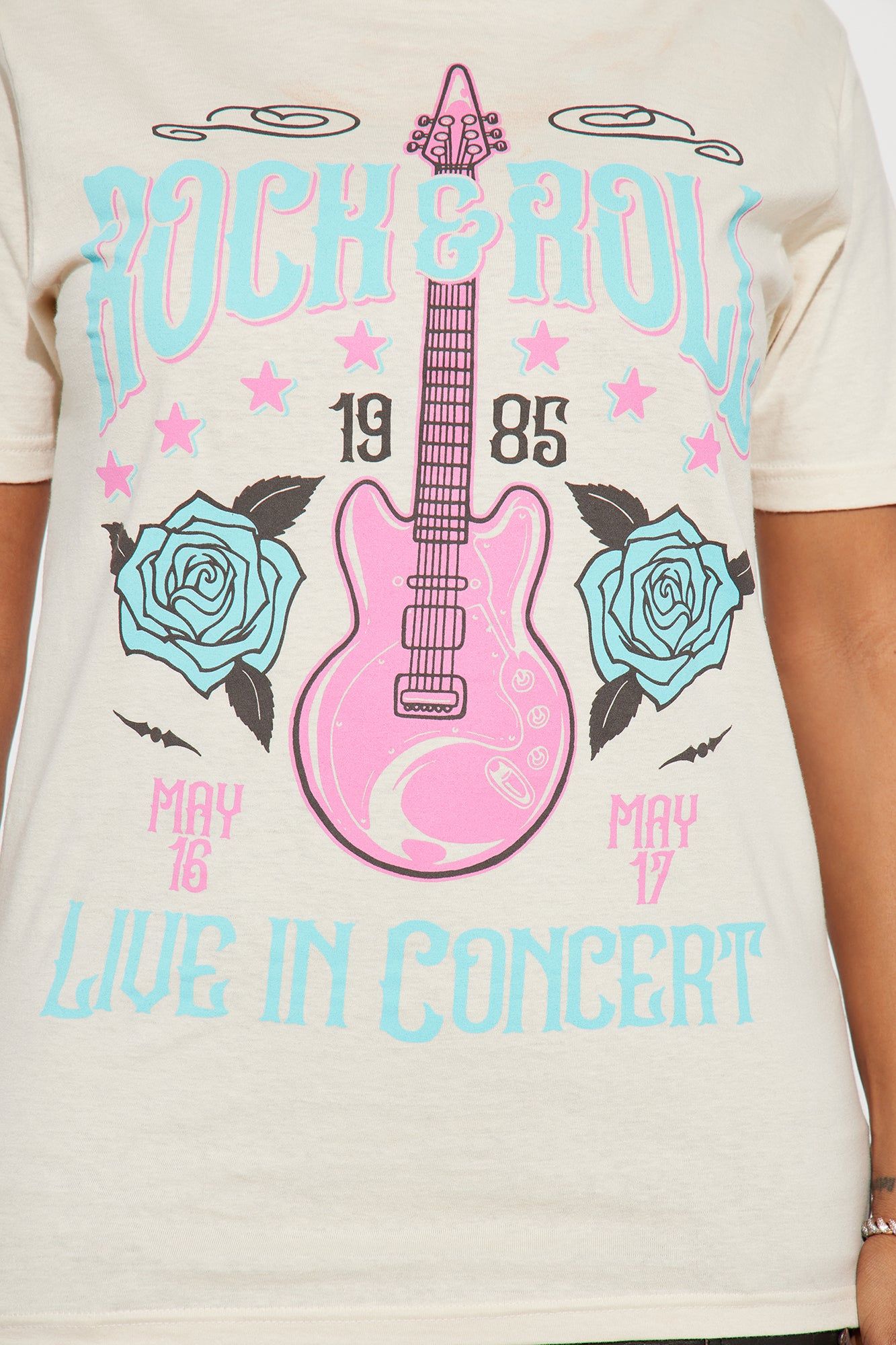 Live In Concert Rock Tee - Cream sold by Fashion Nova product image thumbnail 3