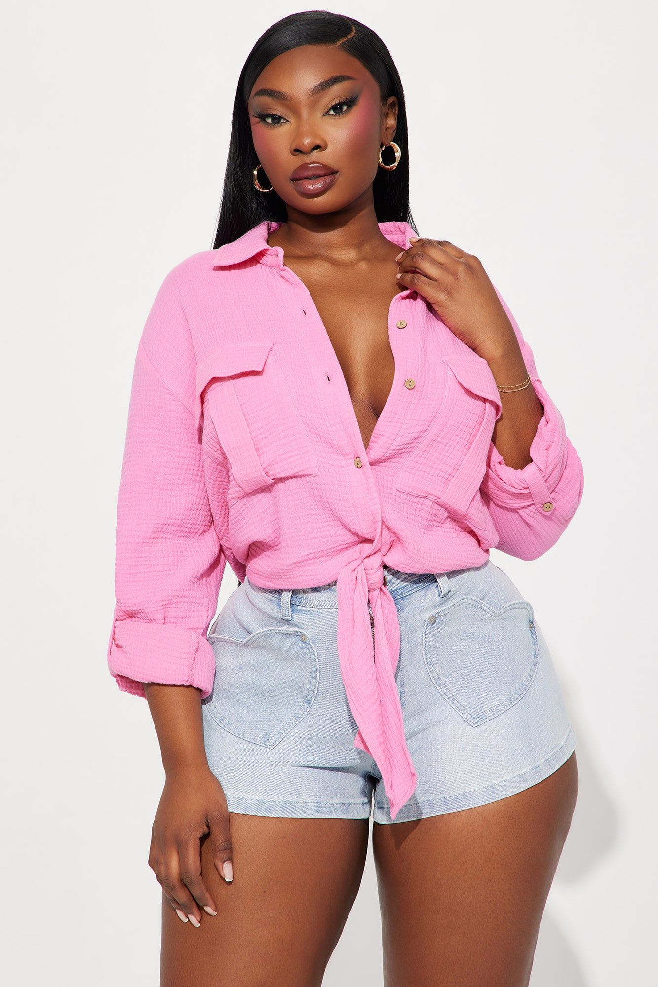 Huntington Shirt - Pink sold by Fashion Nova product image thumbnail 4