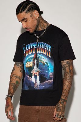 I Got High Short Sleeve Tee - Black sold by Fashion Nova