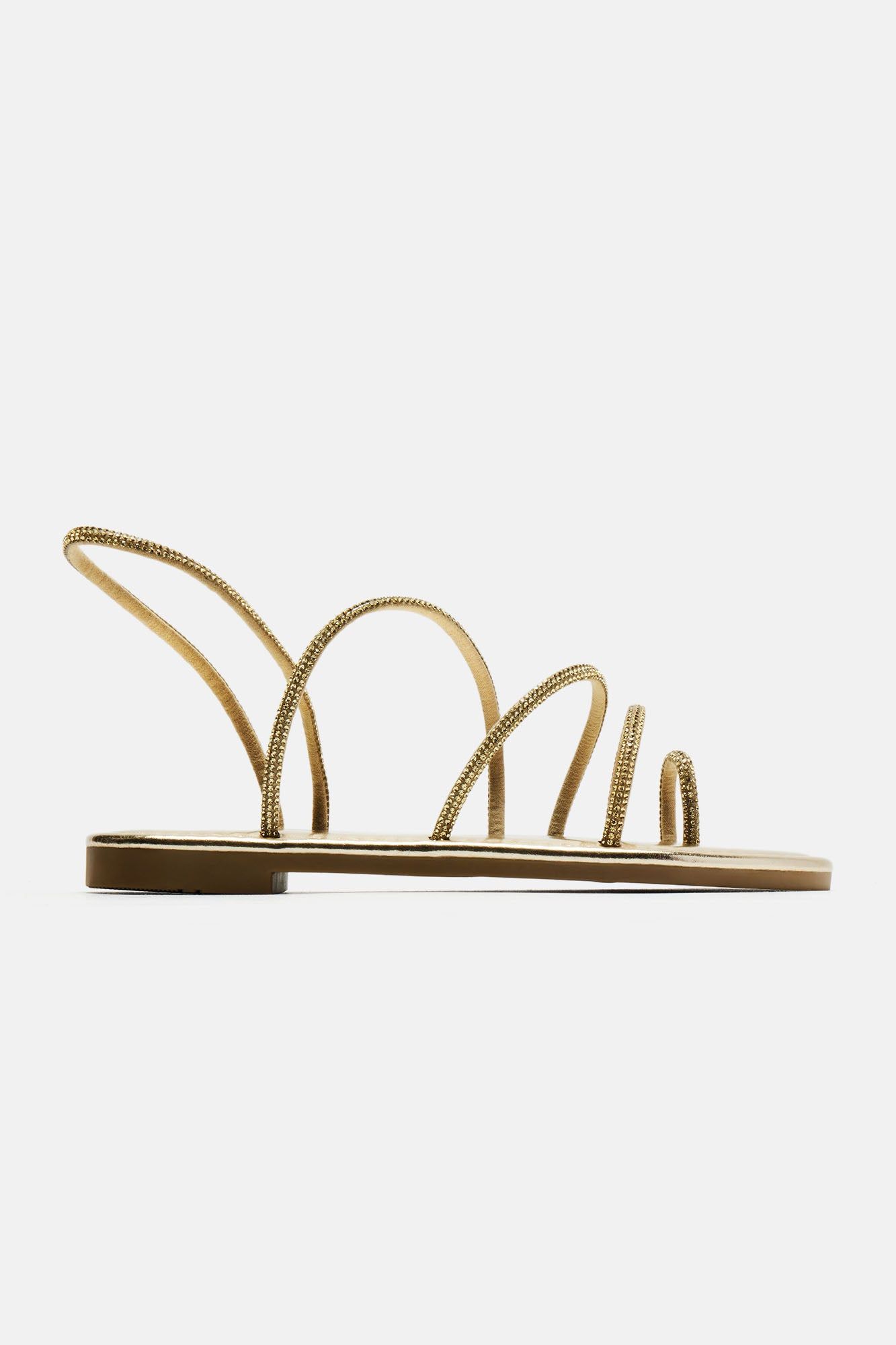 Kaelynn Flat Sandals - Gold sold by Fashion Nova product image thumbnail 4