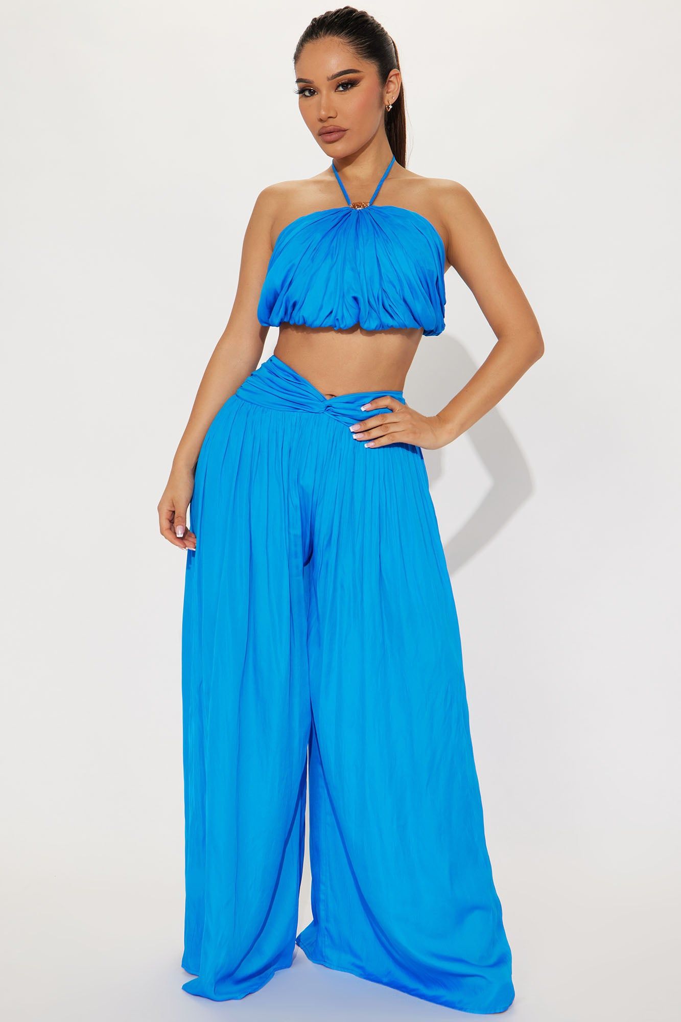 Vacation Is Calling Pant Set - Blue sold by Fashion Nova