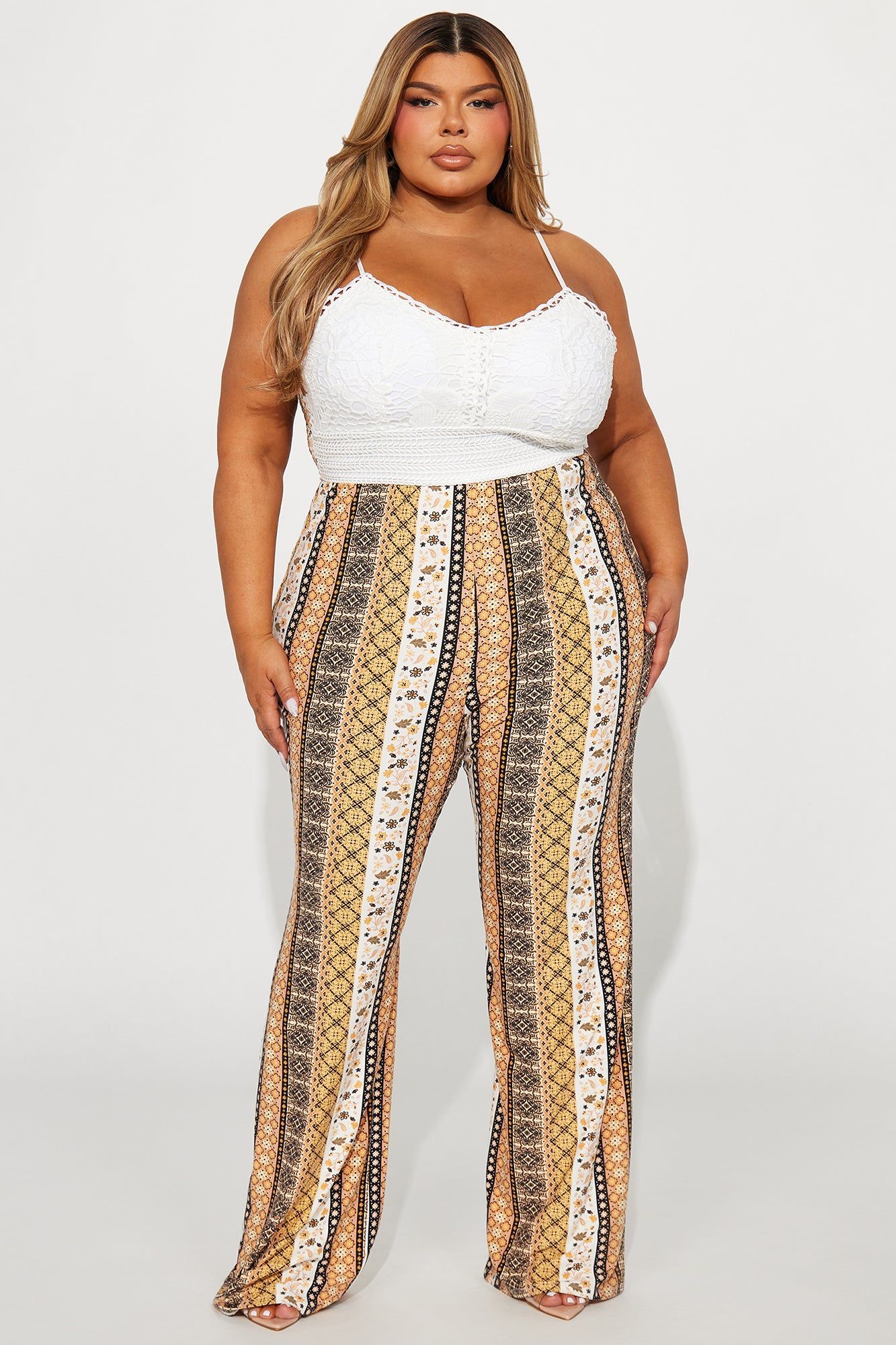 Pure Bliss Jumpsuit - Brown/combo sold by Fashion Nova product image thumbnail 4