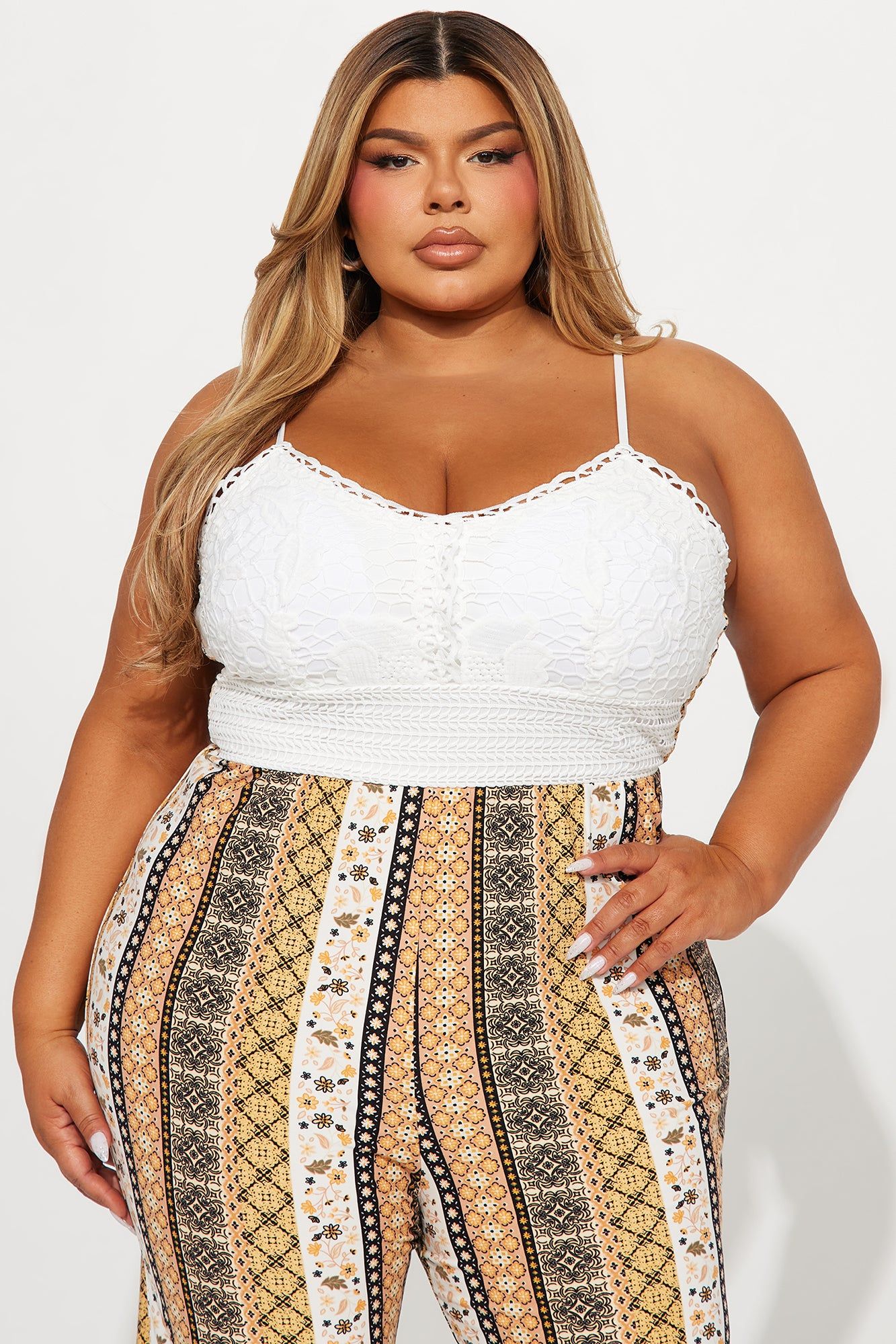 Pure Bliss Jumpsuit - Brown/combo sold by Fashion Nova product image thumbnail 5