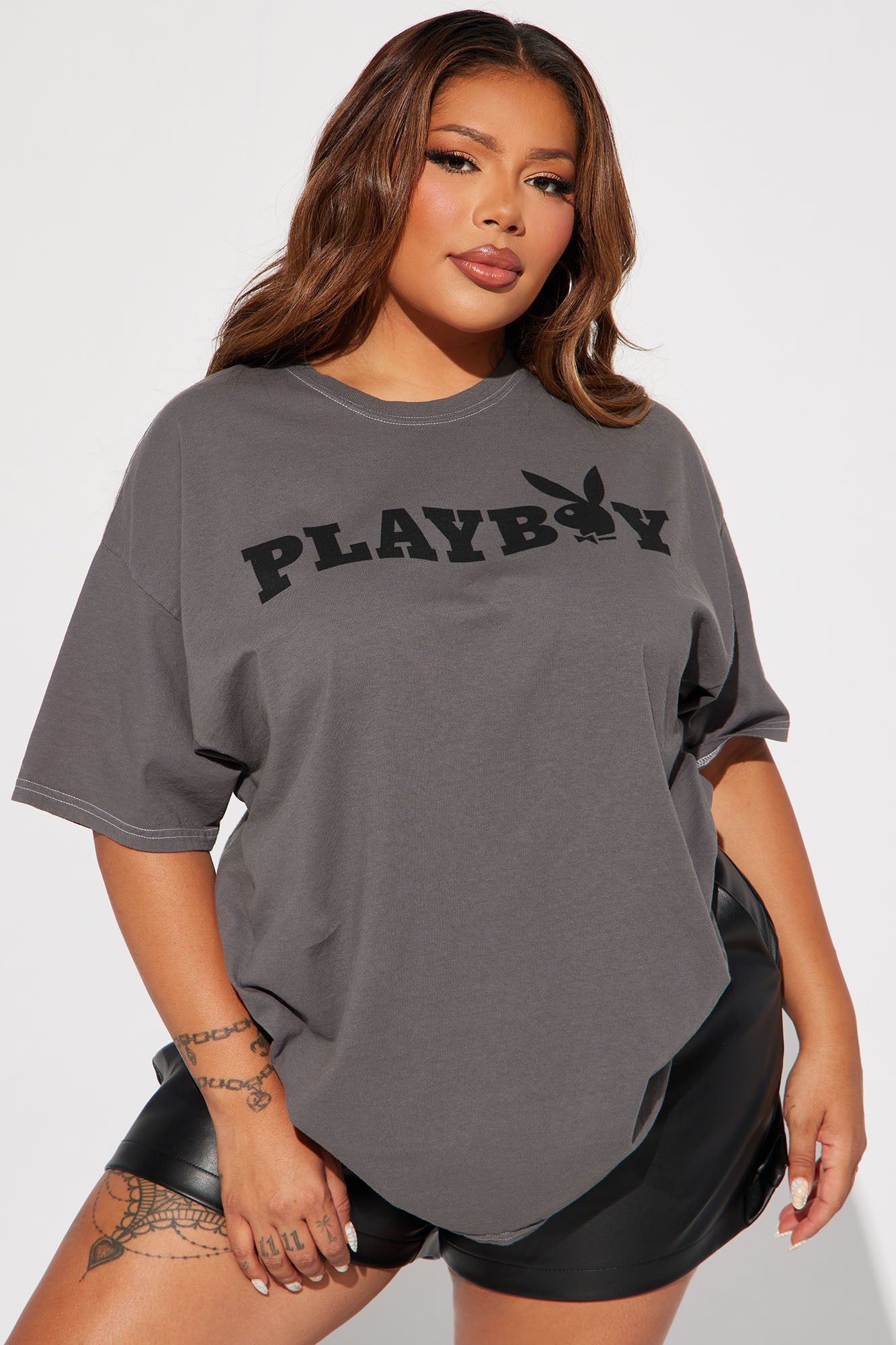 Playmate of The Year Graphic Tee - Grey sold by Fashion Nova product image thumbnail 4