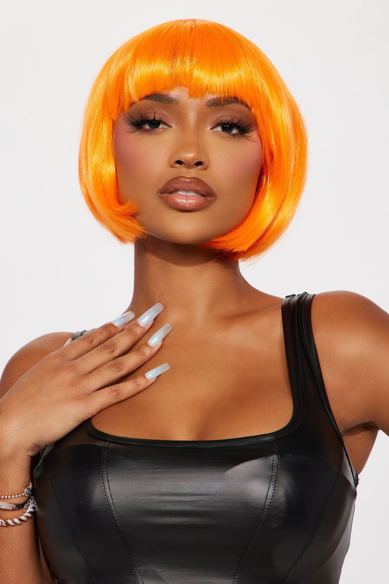 Undercover Baddie Costume Wig - Orange sold by Fashion Nova