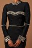 Amelia Embellished Mini Dress - Black sold by Fashion Nova
