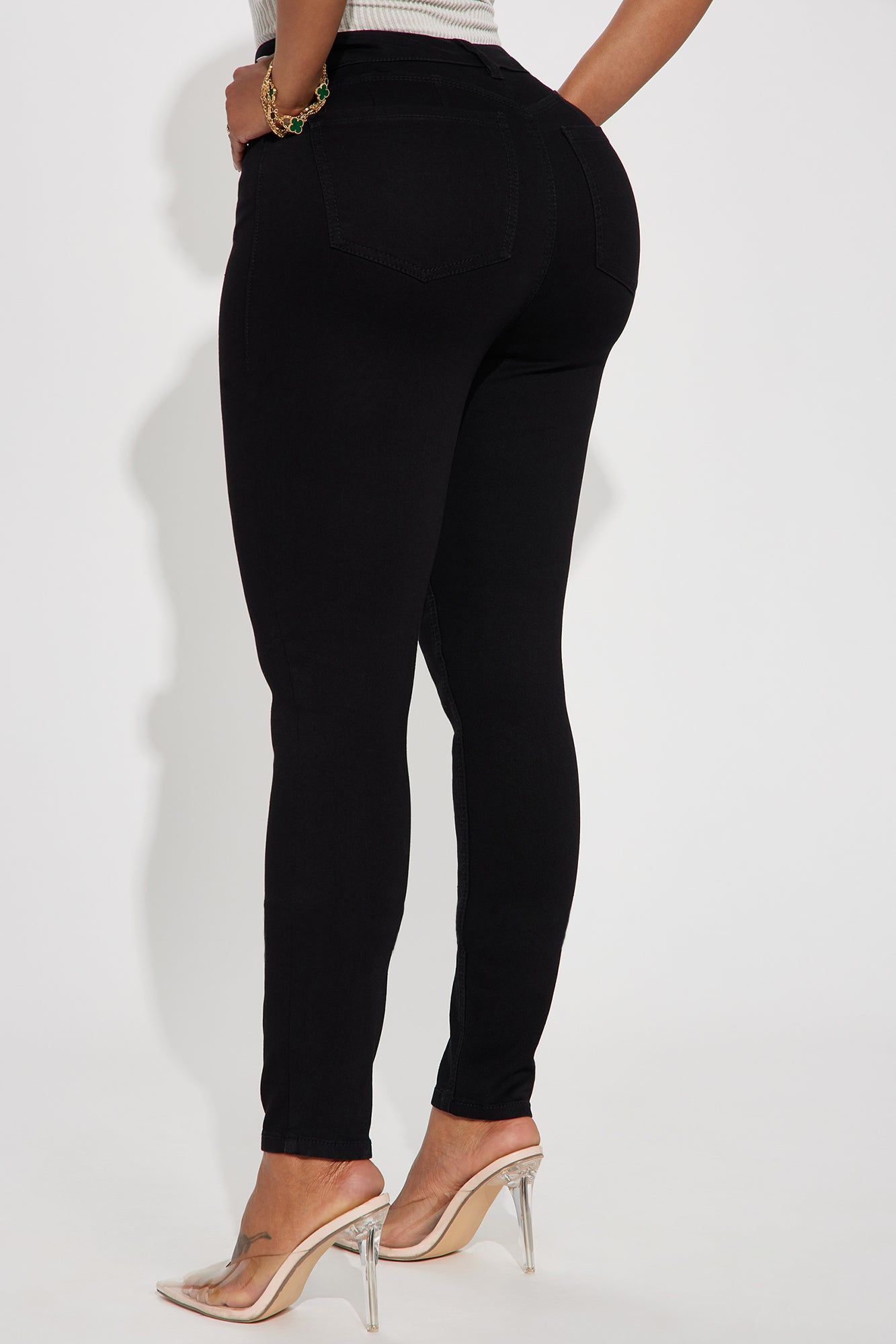 Always Involved Booty Lifting Stretch Skinny Jeans - Black sold by Fashion Nova product image thumbnail 4