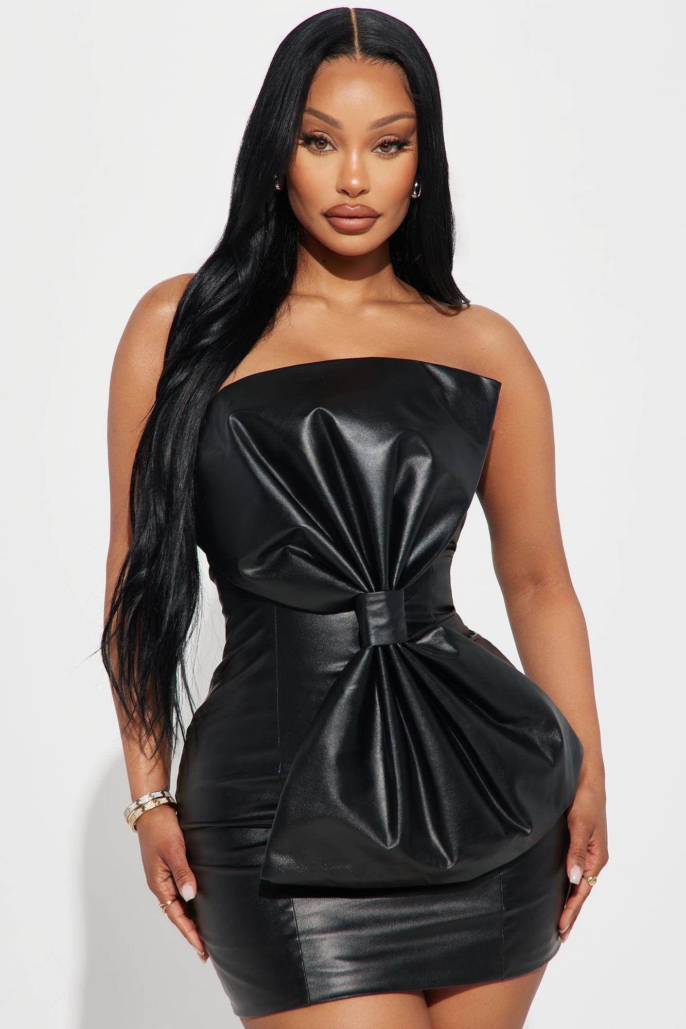 Maddie Bow Mini Dress - Black sold by Fashion Nova product image thumbnail 2