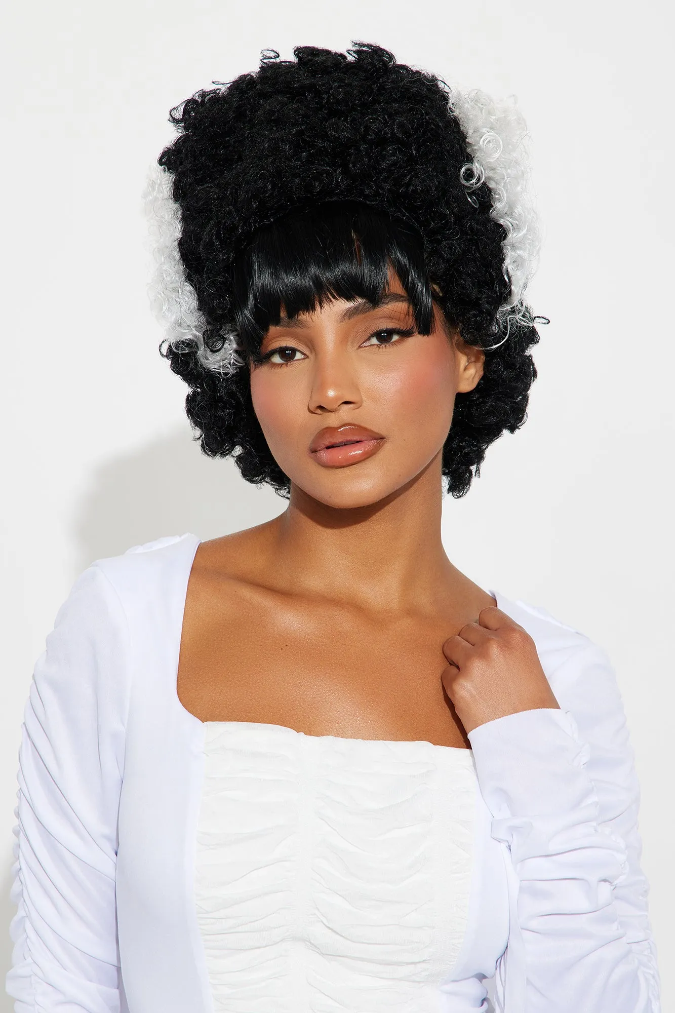 Pinup Bride Bangs Costume Wig - Black sold by Fashion Nova product image thumbnail 2