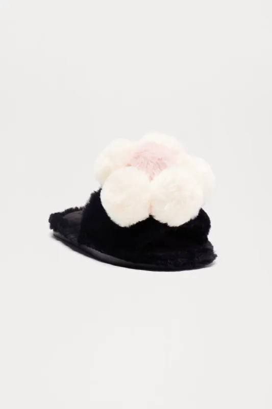 Fresh Flowers Slippers - Black sold by Fashion Nova