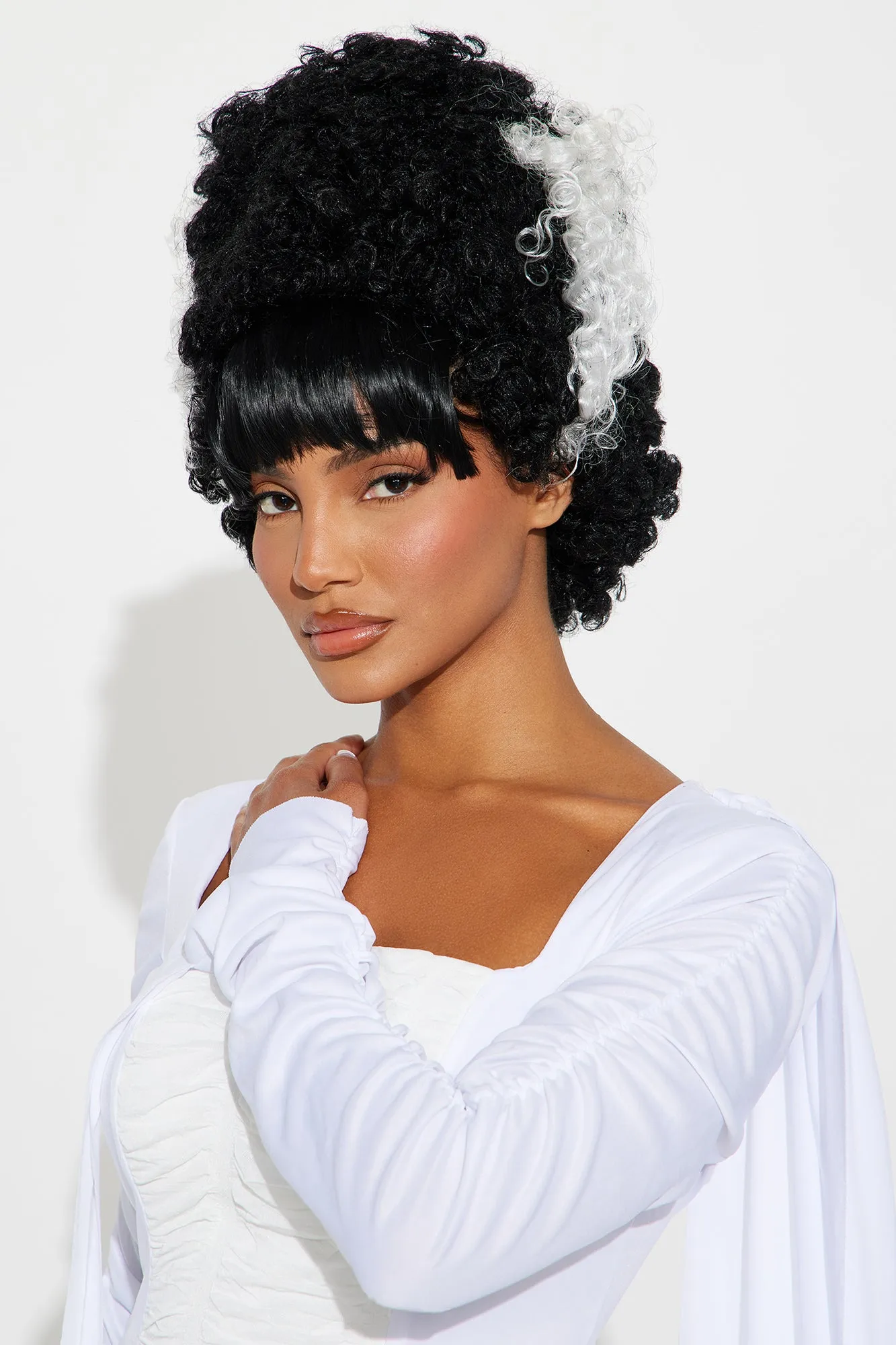 Pinup Bride Bangs Costume Wig - Black sold by Fashion Nova