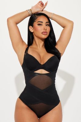 Hold It Together Shapewear Bodysuit - Black sold by Fashion Nova
