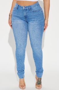 Calling Back Stretch Skinny Jeans - Medium Wash sold by Fashion Nova