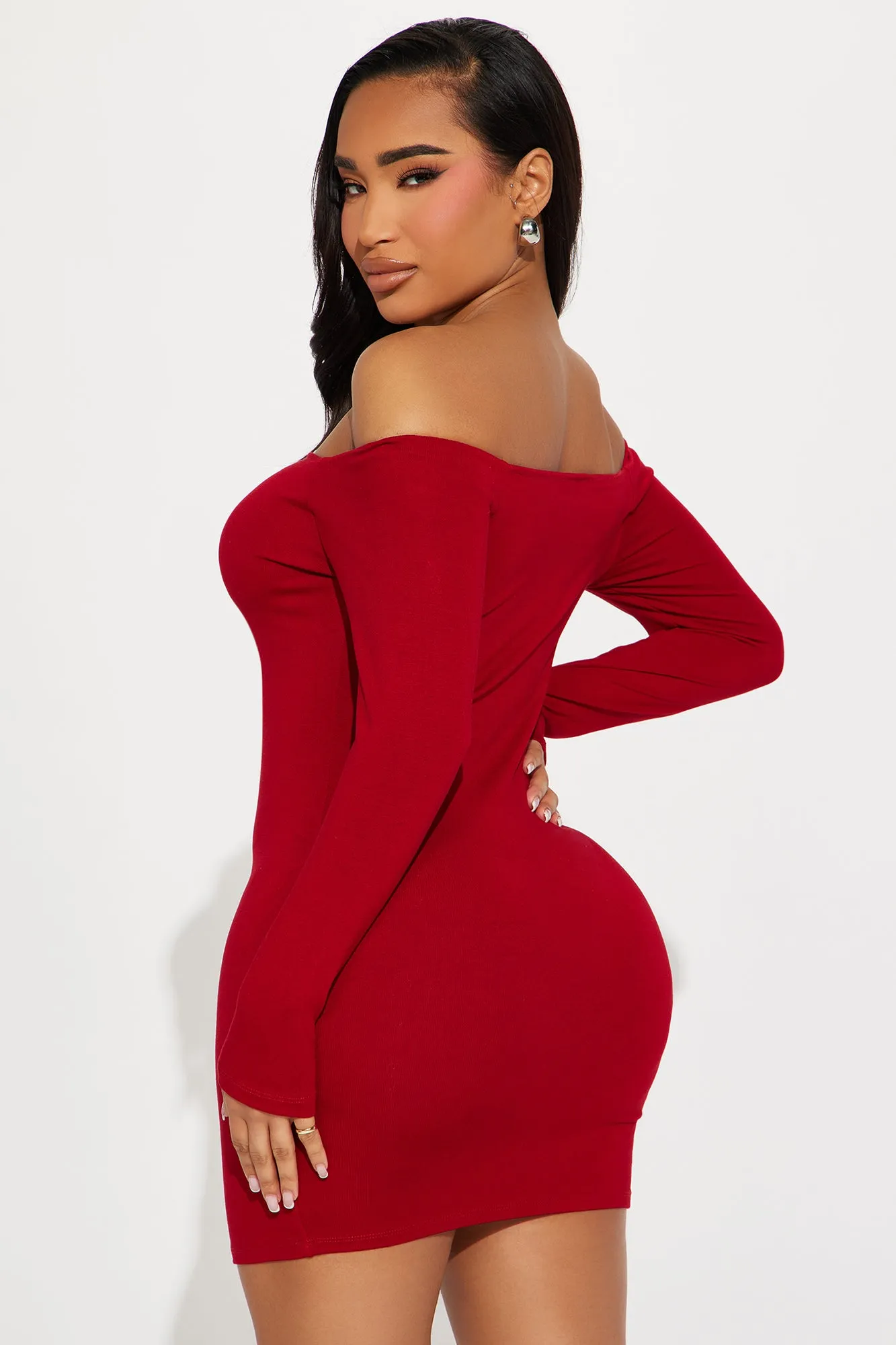My Go To Off Shoulder Mini Dress - Red sold by Fashion Nova product image thumbnail 3