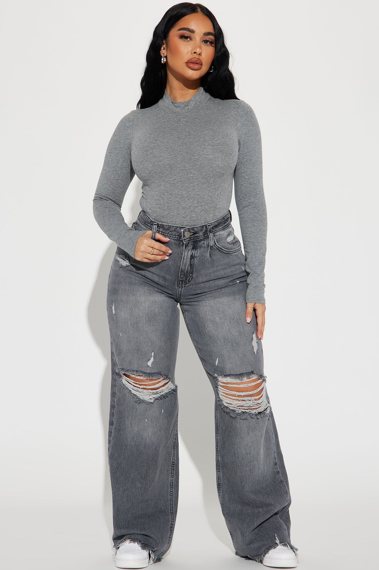 Juno Bodysuit - Heather Grey sold by Fashion Nova product image thumbnail 2