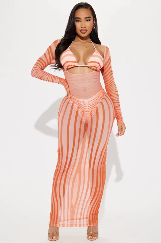 Summer Allure 3 Piece Bikini Set - Orange/combo sold by Fashion Nova