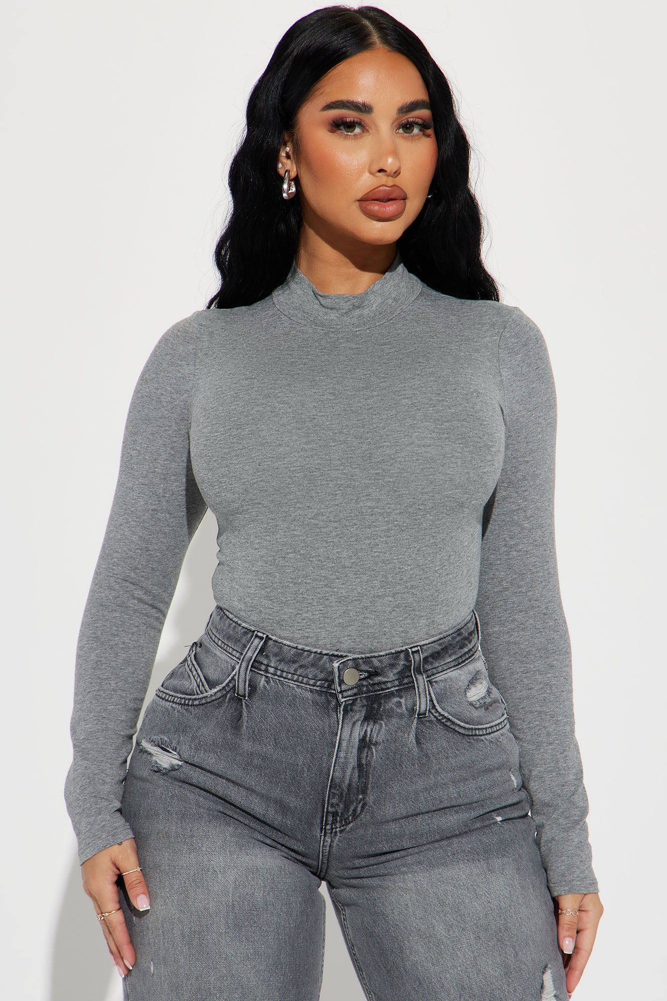 Juno Bodysuit - Heather Grey sold by Fashion Nova product image thumbnail 3