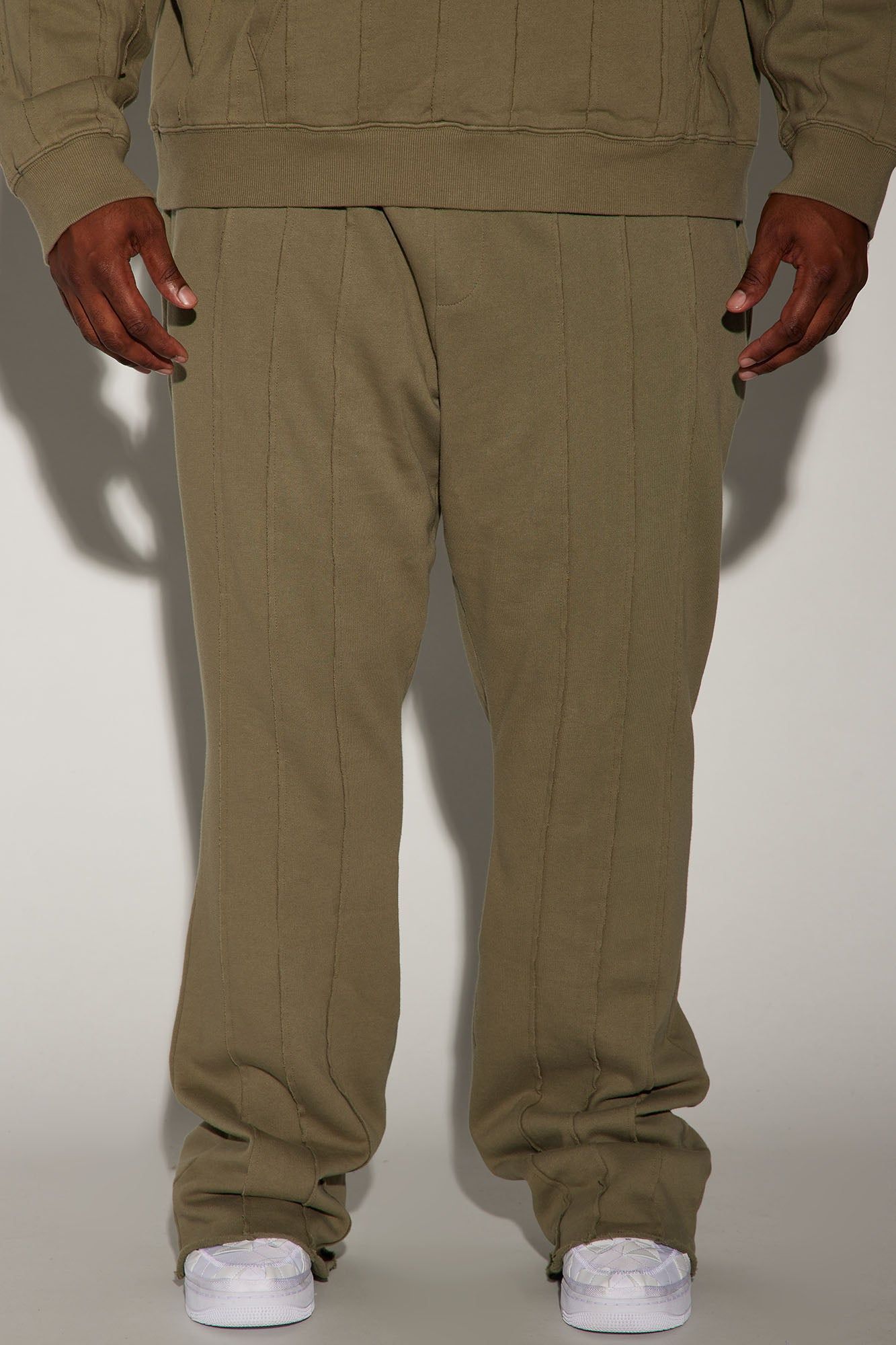 Tyson Row Down Flared Sweatpant - Olive sold by Fashion Nova product image thumbnail 5