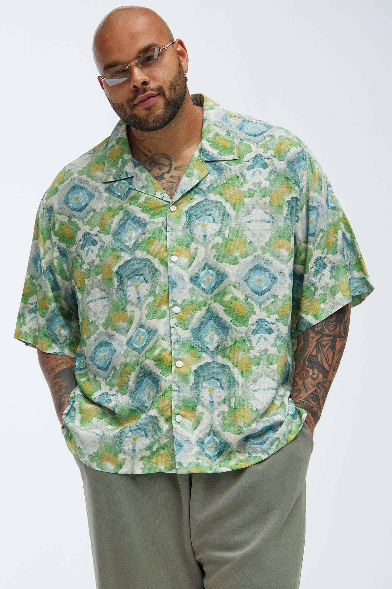 Hartwick Watercolor Shirt - Multi Color sold by Fashion Nova product image thumbnail 4