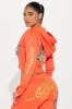 Ed Hardy Panther Rose Zip Up Hoodie - Peach sold by Fashion Nova