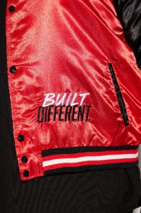 Dodge Demon Satin Bomber - Black/Red sold by Fashion Nova
