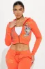 Ed Hardy Panther Rose Zip Up Hoodie - Peach sold by Fashion Nova