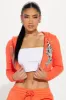Ed Hardy Panther Rose Zip Up Hoodie - Peach sold by Fashion Nova