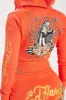 Ed Hardy Panther Rose Zip Up Hoodie - Peach sold by Fashion Nova