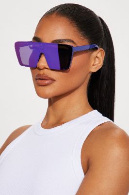 Neon Avenue Sunglasses - Purple made by Fashion Nova