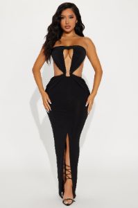 Summer In Bali Maxi Dress - Black sold by Fashion Nova