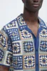 Nolan Textured Shirt - Tan/Multi sold by Fashion Nova